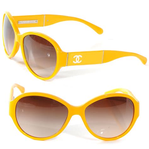 yellow chanel sunglasses|More.